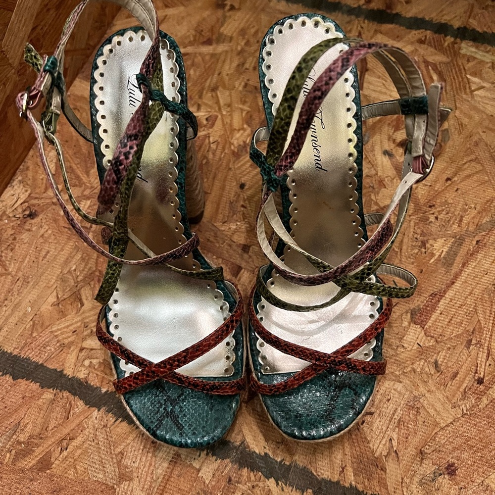 Lulu Townsend Yanka Multicolor heeled sandal Size 9